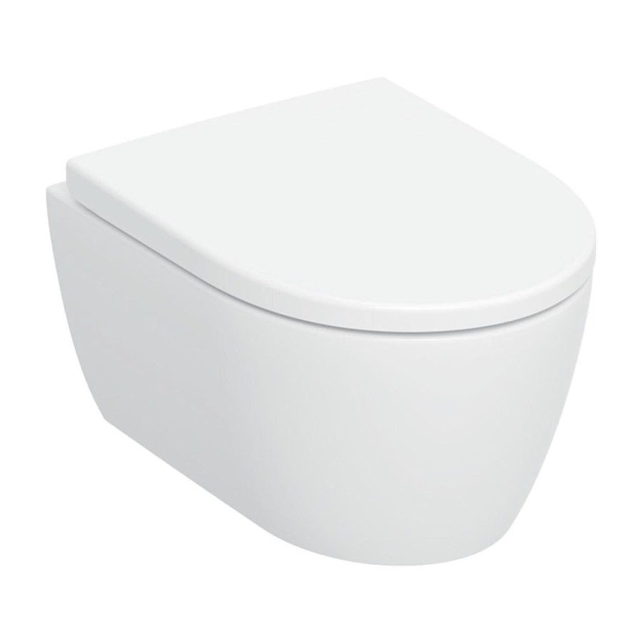 Подвесной унитаз Geberit iCon 2 503.048.00.1, безободковый, с сиденьем микролифт, белый