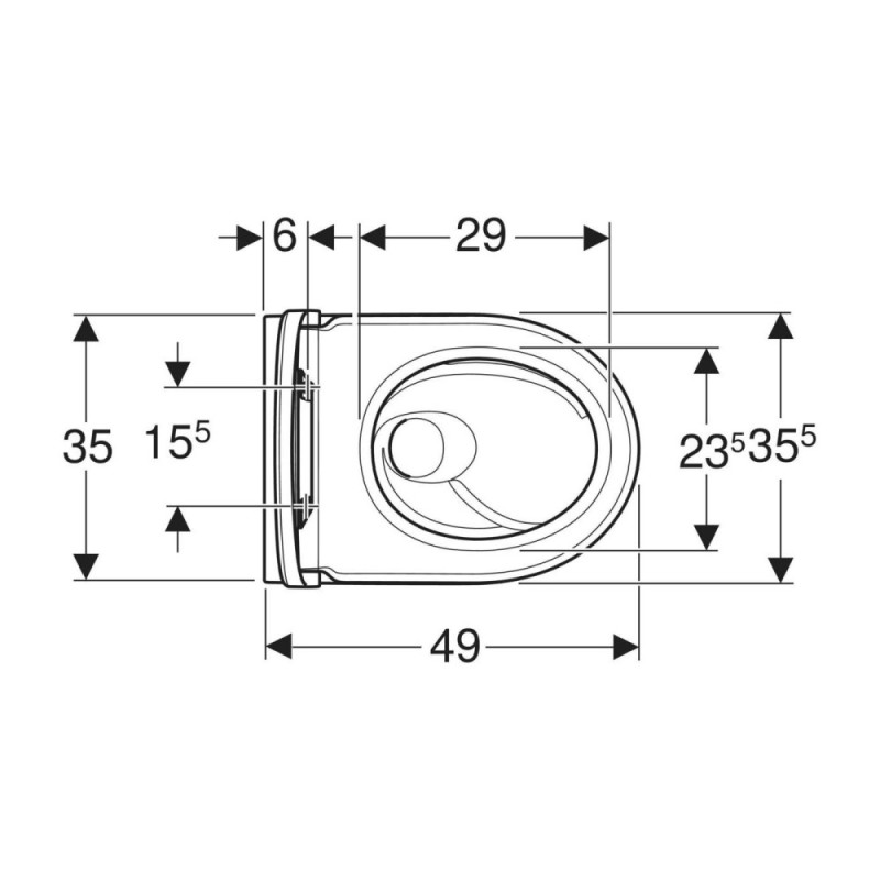 Подвесной унитаз Geberit iCon 2 503.048.00.1, безободковый, с сиденьем микролифт, белый