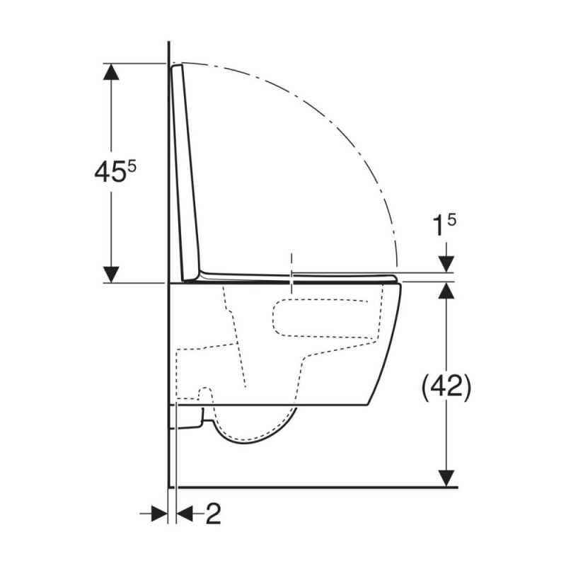 Подвесной унитаз Geberit iCon 2 503.048.00.1, безободковый, с сиденьем микролифт, белый