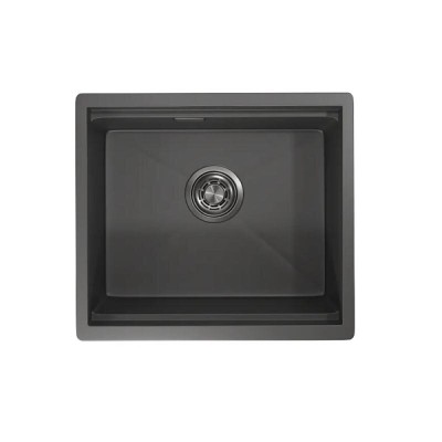 Кухонная мойка Granula Kitchen Space 50 см, нержавеющая сталь, PVD графит матовый, 5045U