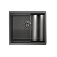 Кухонная мойка Granula Kitchen Space 50 см, нержавеющая сталь, PVD графит матовый, 5045U