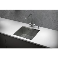 Кухонная мойка Granula Kitchen Space, 50 см, нержавеющая сталь, PVD сталь матовая