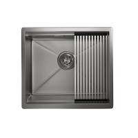 Кухонная мойка Granula Kitchen Space 50 см, нержавеющая сталь, PVD сталь сатин, 5045U