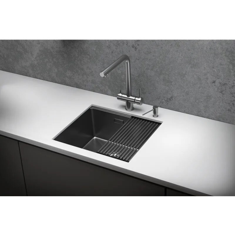 Кухонная мойка Granula Kitchen Space 50 см, нержавеющая сталь, PVD сталь сатин, 5045U
