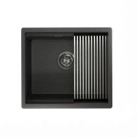 Кухонная мойка Granula Kitchen Space 50 см, нержавеющая сталь, PVD черный матовый, 5045U