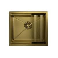 Кухонная мойка Granula Kitchen Space 50 см, нержавеющая сталь, PVD золото сатин, 5045U