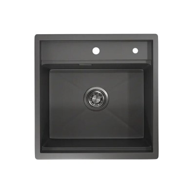 Кухонная мойка Granula Kitchen Space 50 см, нержавеющая сталь, PVD графит матовый, 5051