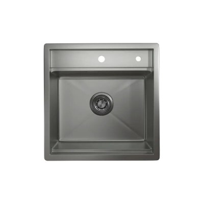 Кухонная мойка Granula Kitchen Space 50 см, нержавеющая сталь, PVD сталь матовая