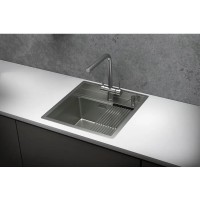 Кухонная мойка Granula Kitchen Space 50 см, нержавеющая сталь, PVD сталь матовая