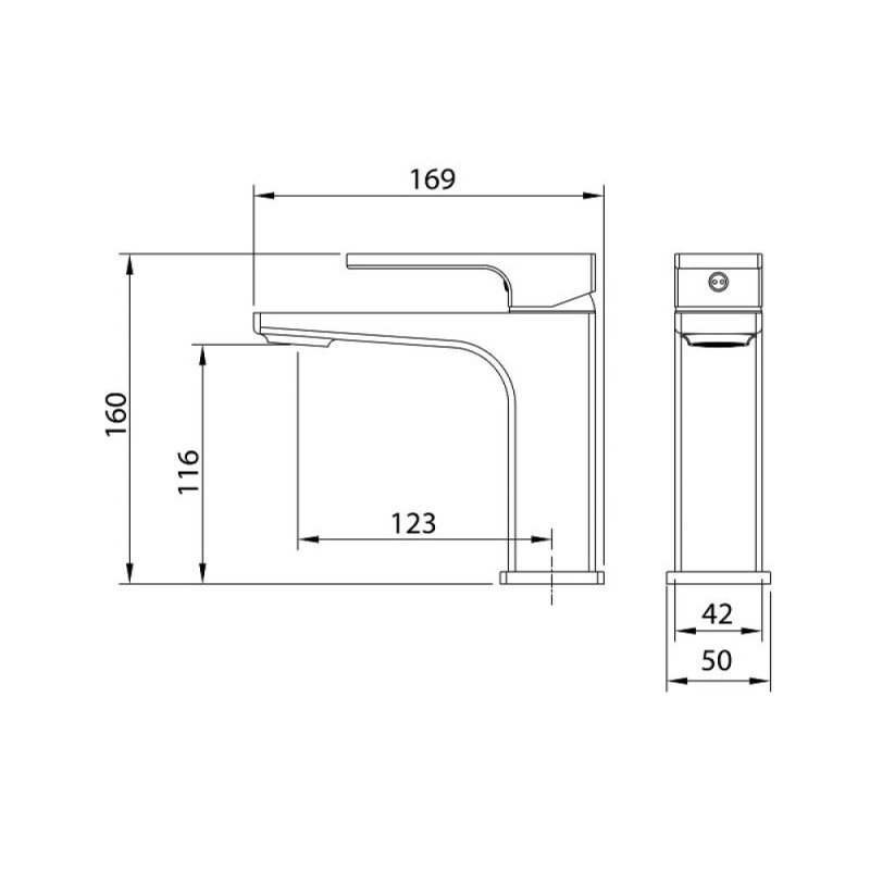 Смеситель Grossman Pragma 510.K35.03.100, для раковины, хром