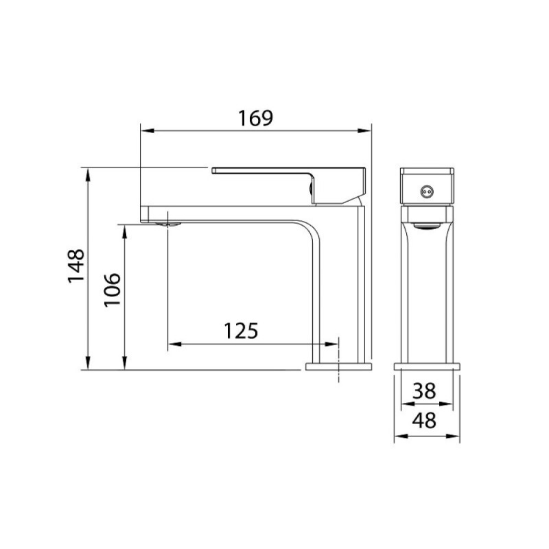 Смеситель Grossman Style 510.K35.05.210, для раковины, черный матовый