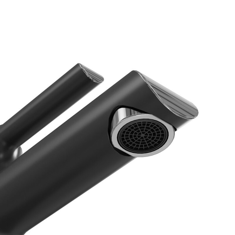 Смеситель Grossman Alba 510.K35.06.100/210, для раковины, хром/черный