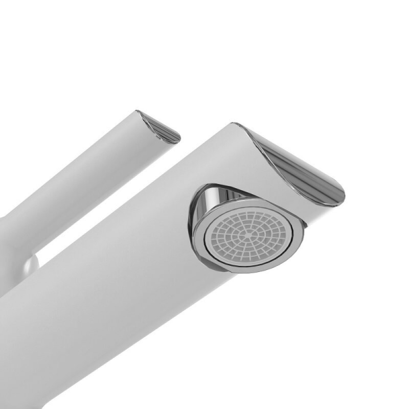 Смеситель Grossman Alba 510.K35.06.100/000, для раковины, хром/белый