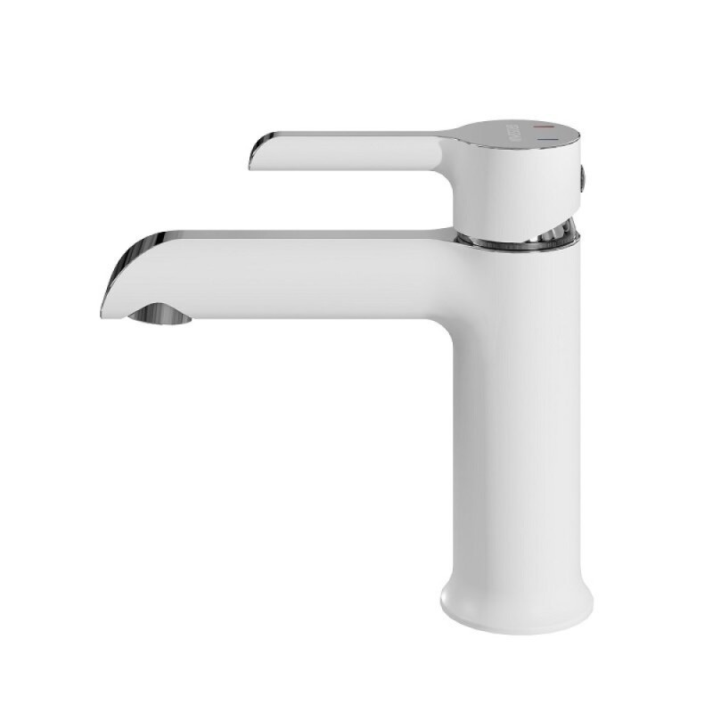 Смеситель Grossman Alba 510.K35.06.100/000, для раковины, хром/белый