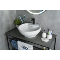 Раковина Gid Esfera N9001 51101, 45 см, фаянс, белая