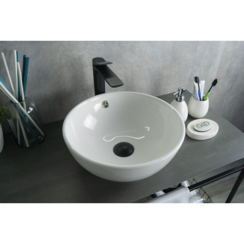 Раковина Gid Esfera N9002 51102, 38 см, фаянс, белая