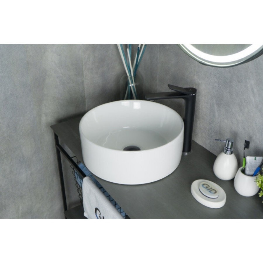 Раковина Gid Esfera N9011 51105, 40 см, фаянс, белая