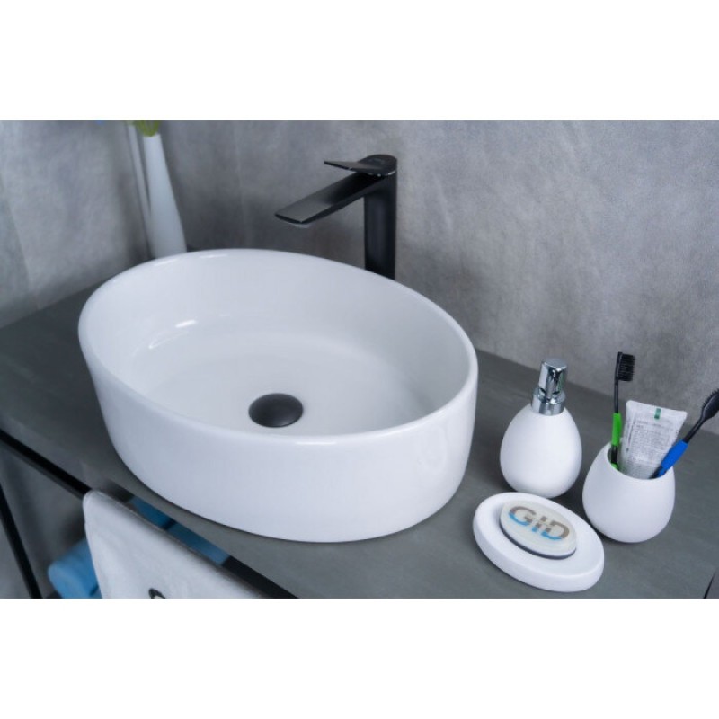 Раковина Gid Lago N9012 51106, 50 см, фаянс, белая