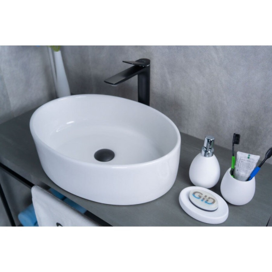 Раковина Gid Lago N9012 51106, 50 см, фаянс, белая