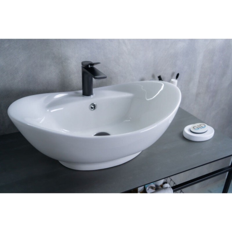 Раковина Gid Lago N9018 51107, 59 см, фаянс, белая