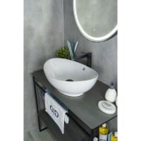 Раковина Gid Lago N9019 51108, 60 см, фаянс, белая