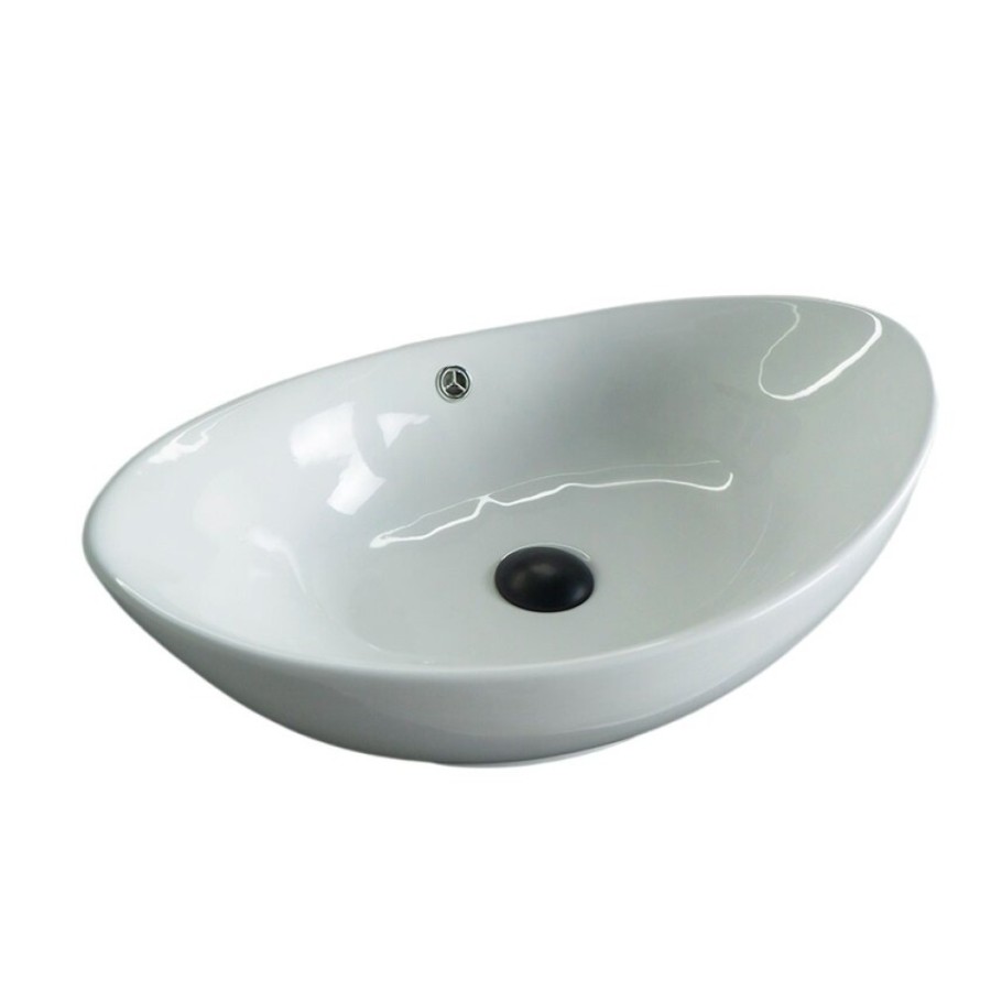 Раковина Gid Lago N9019 51108, 60 см, фаянс, белая
