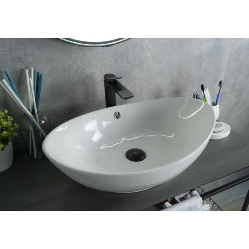 Раковина Gid Lago N9019 51108, 60 см, фаянс, белая