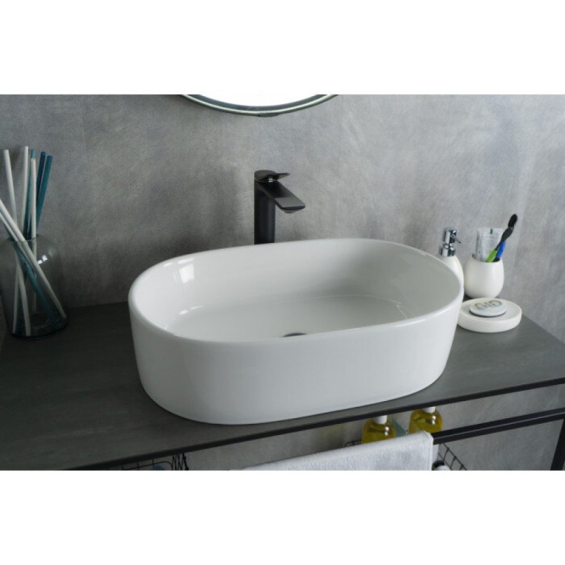 Раковина Gid Lago N9025 51111, 56 см, фаянс, белая