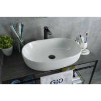 Раковина Gid Lago N9026a 51112, 60 см, фаянс, белая