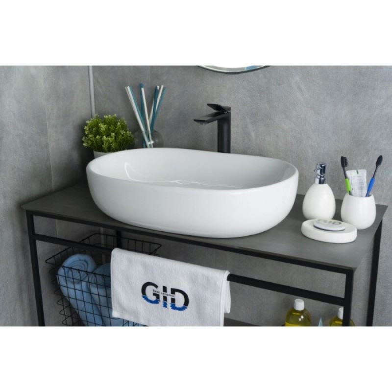 Раковина Gid Lago N9026a 51112, 60 см, фаянс, белая