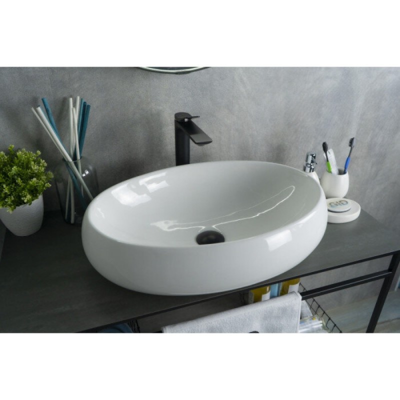Раковина Gid Lago N9030a 51114, 60 см, фаянс, белая