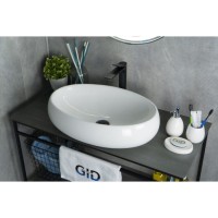 Раковина Gid Lago N9030a 51114, 60 см, фаянс, белая