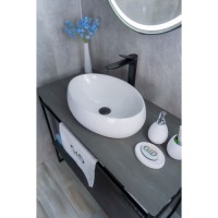 Раковина Gid Lago N9030b 51115, 48 см, фаянс, белая