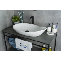 Раковина Gid Creativo N9052 51116, 65 см, фаянс, белая