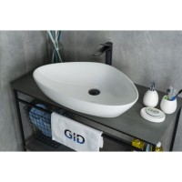 Раковина Gid Creativo N9062 51117, 66 см, фаянс, белая