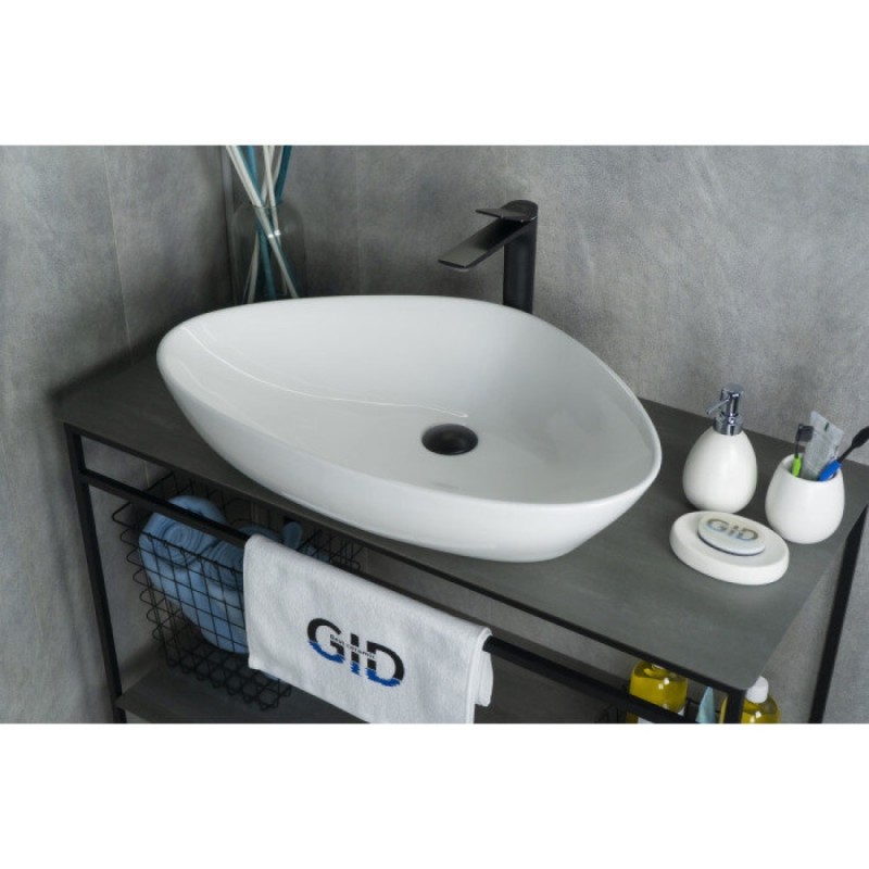 Раковина Gid Creativo N9062 51117, 66 см, фаянс, белая