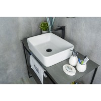 Раковина Gid Geometrico N9103 51120, 48 см, фаянс, белая