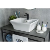 Раковина Gid Geometrico N9108 51121, 49 см, фаянс, белая