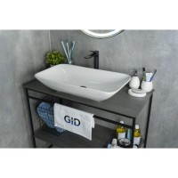 Раковина Gid Geometrico N9122 51124, 71 см, фаянс, белая