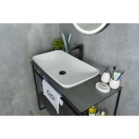 Раковина Gid Geometrico N9122 51124, 71 см, фаянс, белая