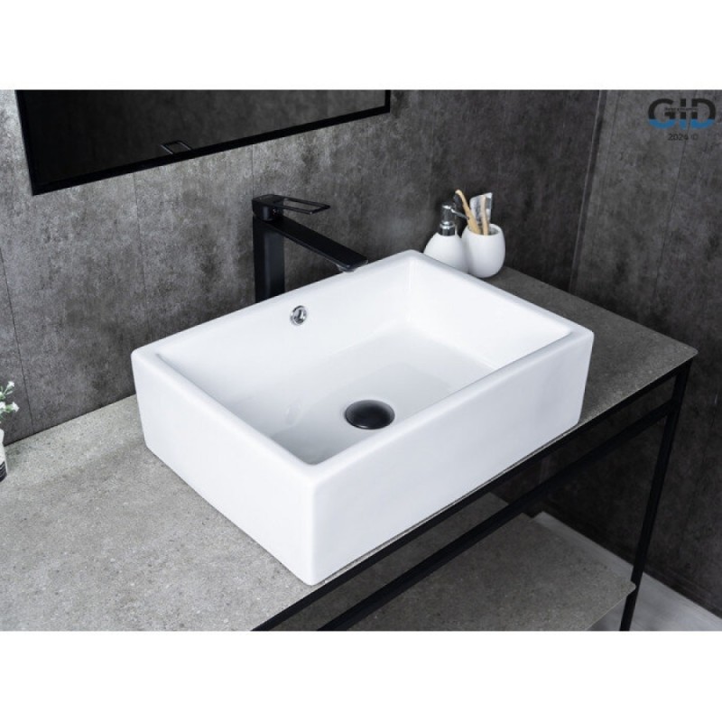 Раковина Gid Geometrico N9129 51125, 51 см, фаянс, белая
