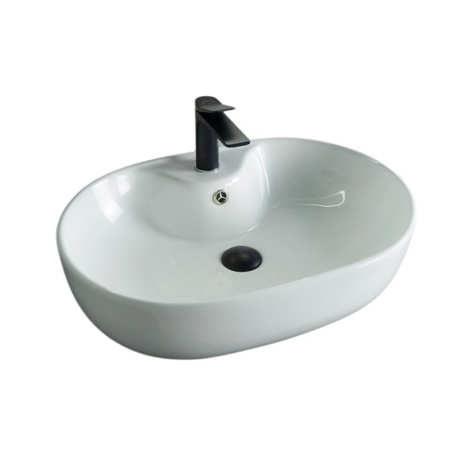 Раковина Gid Lago N9163 51127, 59 см, фаянс, белая