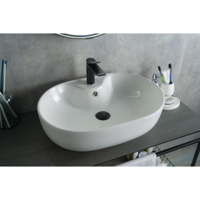 Раковина Gid Lago N9163 51127, 59 см, фаянс, белая