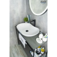 Раковина Gid Lago N9175 51128, 66 см, фаянс, белая