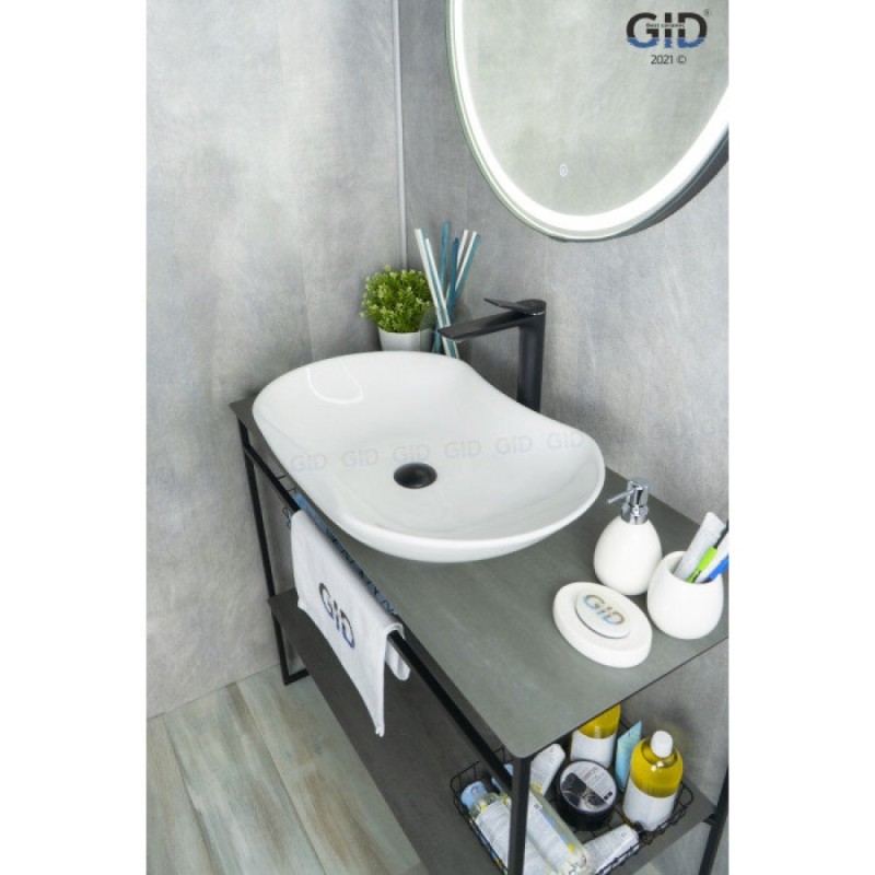 Раковина Gid Lago N9175 51128, 66 см, фаянс, белая