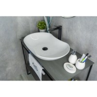 Раковина Gid Lago N9175 51128, 66 см, фаянс, белая