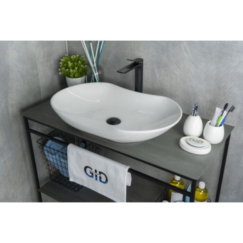 Раковина Gid Lago N9175 51128, 66 см, фаянс, белая