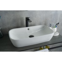 Раковина Gid Geometrico N9217 51132, 61см, фаянс, белая