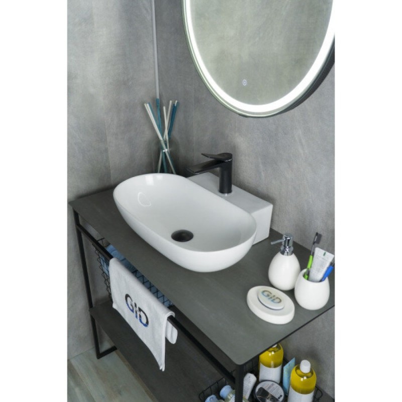 Раковина Gid Lago N9234 51133, 56 см, фаянс, белая