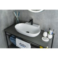 Раковина Gid Lago N9234 51133, 56 см, фаянс, белая